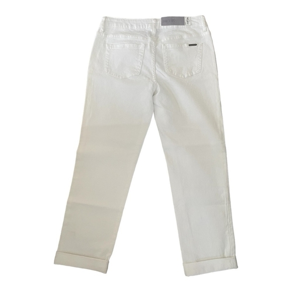 NWT Women's Jeans White Cotton Jeans Jennifer Lopez Jeans Capri Jeans Size 2L - Picture 4 of 4
